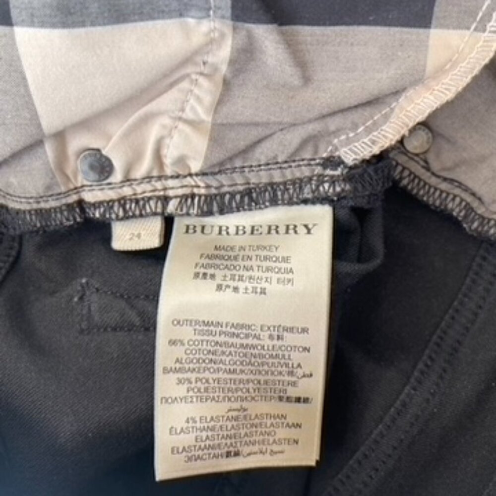 Size 24W Burberry Pilton Skinny Ankle Stretchy Jeans Women's Burgundy Authentic - Picture 13 of 14